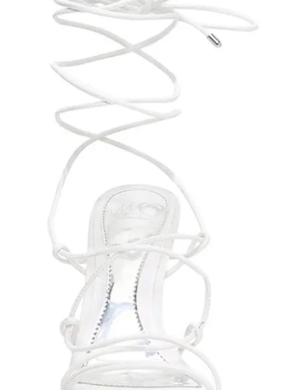 Jennifer Lopez White Strappy Lace-Up Heeled Sandals - Picture 2 of 2